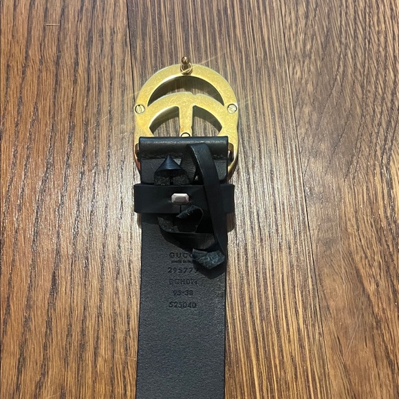 Black Belt with Gold and Silver Buckle - Picture 4 of 8